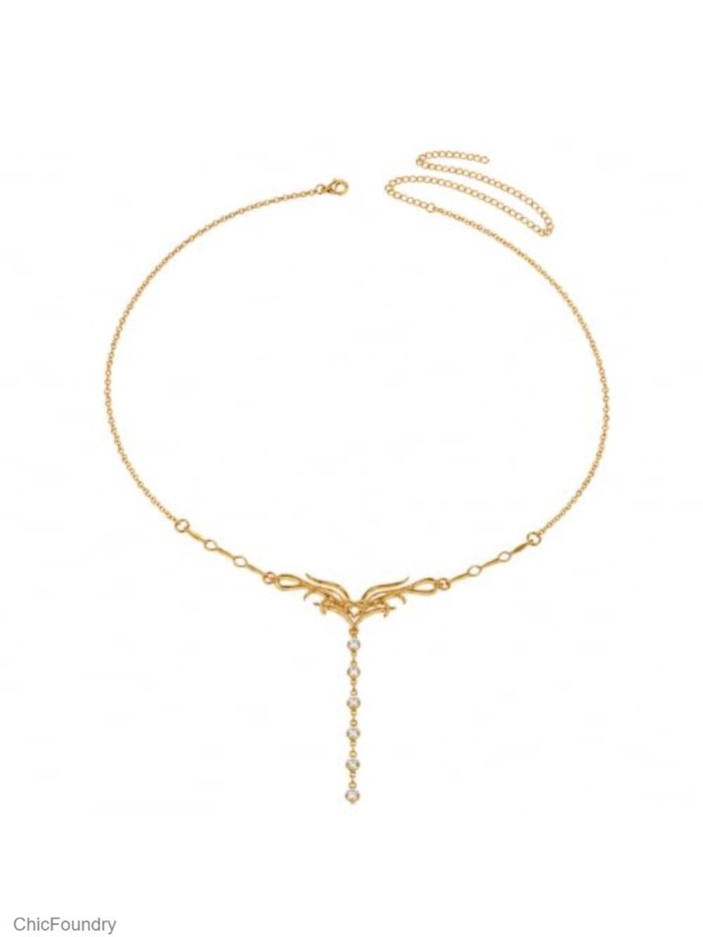 Y2K Butterfly Waist Chain for Women, Silver-Tone Dripping Body Chain